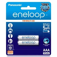 باتری نیم قلمی قابل شارژ پاناسونیک مدل Eneloop JAPAN Techoilogy بسته 2 عددی